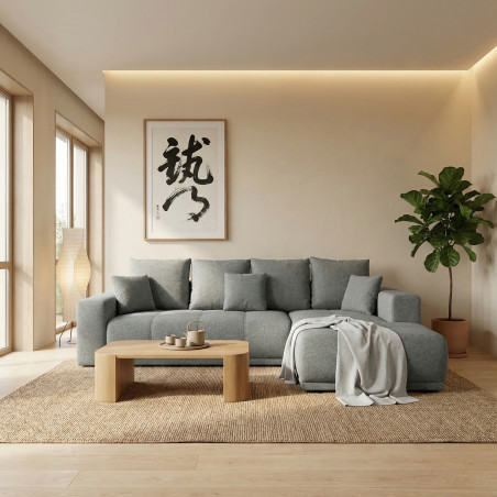 Coltar Extensibil Cu Otoman Dreapta Otis, 5 Locuri, Lada Depozitare, Gri, 280 Cm-01