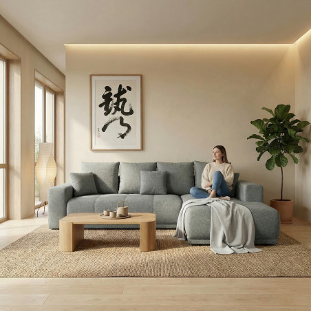 Coltar Extensibil Cu Otoman Dreapta Otis, 5 Locuri, Lada Depozitare, Gri, 280 Cm-01