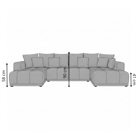 Coltar U Extensibil Otis Stanga, 6 Locuri, Lada Depozitare, Gri Albastrui, 357 Cm-01