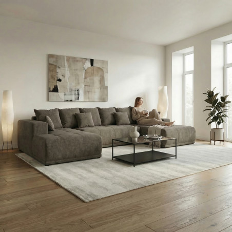 Coltar U Extensibil Otis Stanga, 6 Locuri, Lada Depozitare, Maro, 357 Cm-01