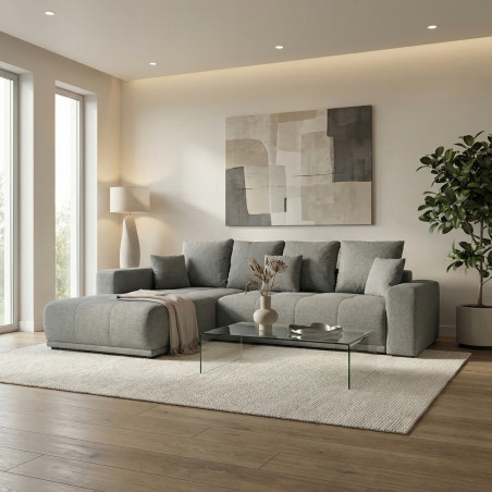 Coltar Extensibil Cu Otoman Stanga Otis, 5 Locuri, Lada Depozitare, Gri, 280 Cm-01