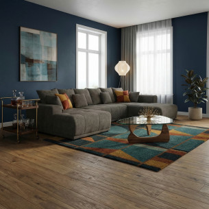 Coltar U Extensibil Otis Stanga, 6 Locuri, Lada Depozitare, Gri Inchis, 357 Cm