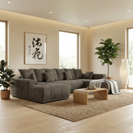 Coltar U Extensibil Otis Dreapta, 6 Locuri, Lada Depozitare, Maro, 357 Cm-01