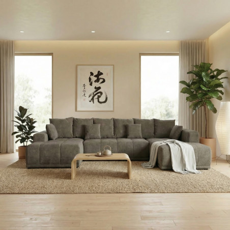 Coltar U Extensibil Otis Dreapta, 6 Locuri, Lada Depozitare, Maro, 357 Cm-01