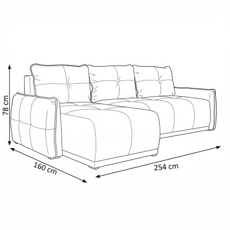 Coltar Extensibil Jojo, Lada Depozitare, Interschimbabil Stanga/Dreapta, Primo 73, 254 Cm-01