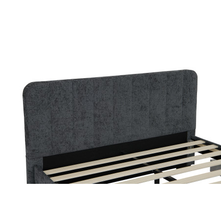 Pat Tapitat Bird Box, Dimensiune Saltea 160 x 200 Cm, Cu Sertare, Somiera Inclusa-01