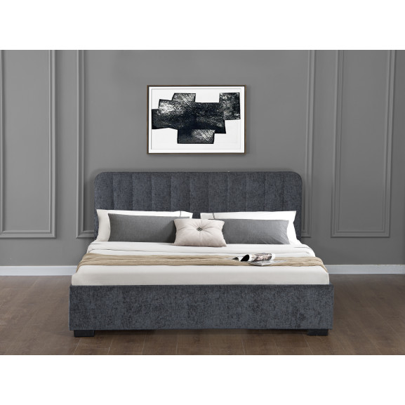 Pat Tapitat Bird Box, Dimensiune Saltea 140 x 200 Cm, Cu Sertare, Somiera Inclusa