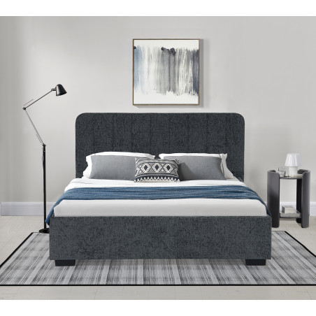 Pat Tapitat Bird Box, Dimensiune Saltea 140 x 200 Cm, Cu Sertare, Somiera Inclusa-01