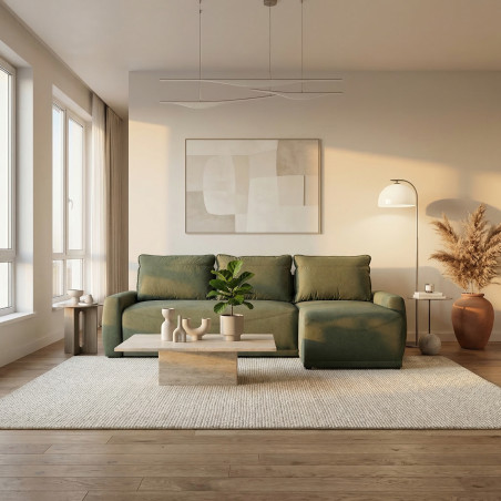 Coltar Extensibil Lea Interschimbabil Stanga/Dreapta, 5 Locuri, Lada Depozitare, Verde-01