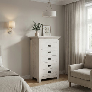 Comoda Casablanca Loft Cu 5 Sertare, 68 Cm