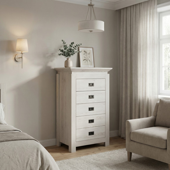 Comoda Casablanca Loft Cu 5 Sertare, 68 Cm