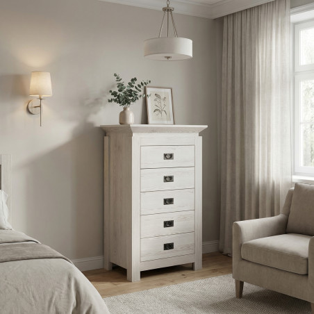 Comoda Casablanca Loft Cu 5 Sertare, 68 Cm-01