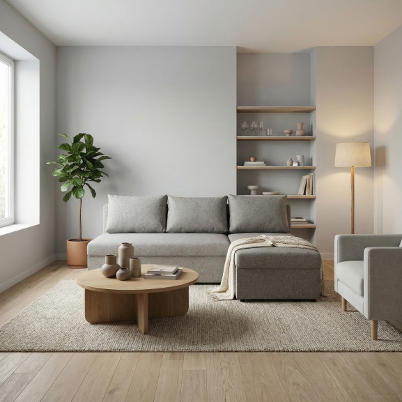 Coltar Extensibil Cu Lada Vario, Interschimbabil Stanga/Dreapta, Gri, 220 X 80 X 155 Cm