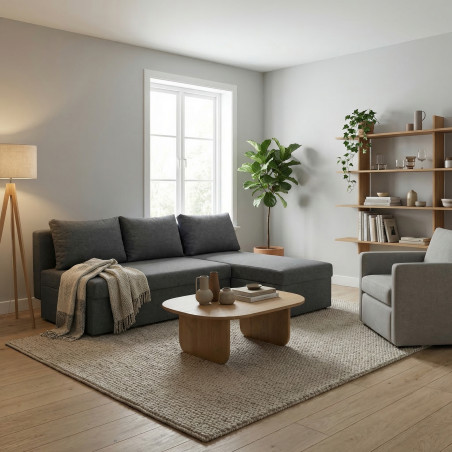 Coltar Extensibil Cu Lada, Vario Interschimbabil Stanga/Dreapta, Gri Inchis, 220 X 80 X 155 Cm-01