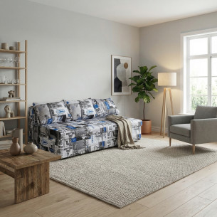 Canapea Extensibila Cu Lada Depozitare Vario Paris, Multicolor, 191 x 98 x 80 Cm