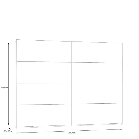 Dulap 2 Usi Culisante Nakhla 269.8 Cm-01