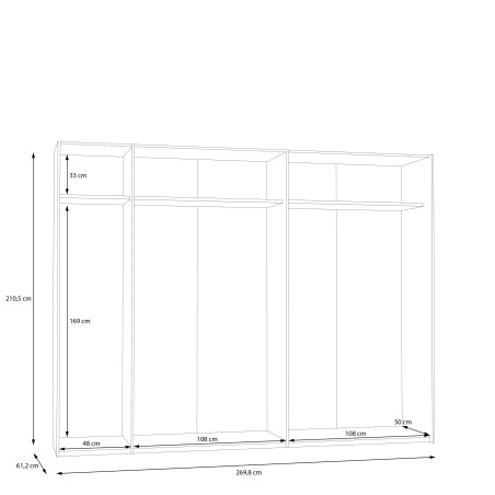 Dulap 2 Usi Culisante Nakhla 269.8 Cm-01