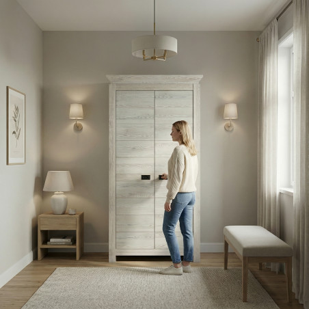 Dulap Cu 2 Usi Casablanca Loft, Gri, 99 Cm-01