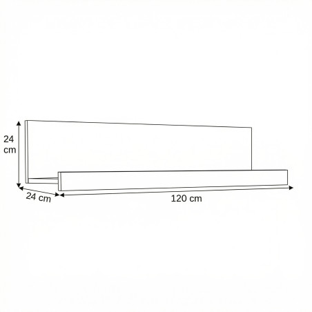 Polita Perete Casablanca Loft, 120 Cm-01
