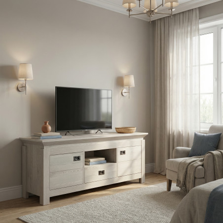 Comoda Tv Casablanca Loft Cu 2 Usi Si 1 Sertar, 156 Cm-01