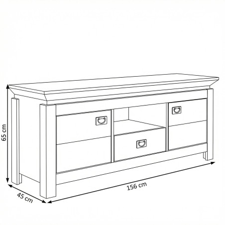 Comoda Tv Casablanca Loft Cu 2 Usi Si 1 Sertar, 156 Cm-01