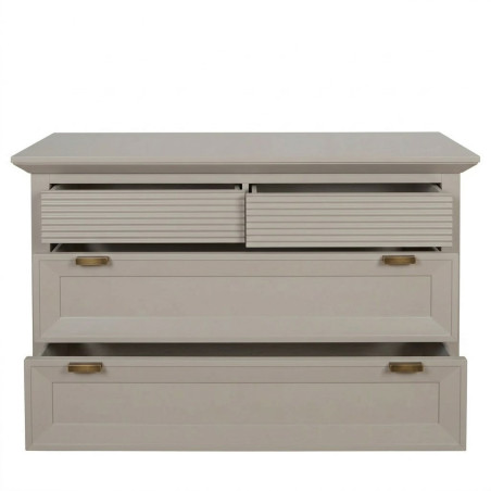 Comoda Cu 4 Sertare Verona Kashmir, Vopsit, Mobila Living, Inchidere Silentioasa, Sistem Push To Open, 125.8 cm-01