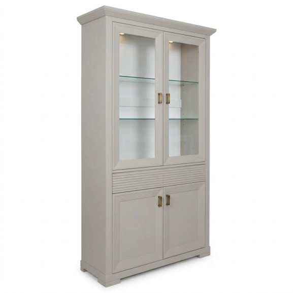 Vitrina Cu 4 Usi Si 1 Sertar Verona Kashmir, 112 Cm