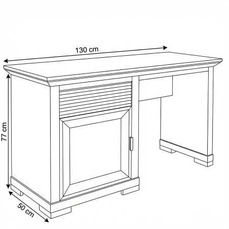Masa Toaleta Cu 1 Usa Si 1 Sertar Verona Kashmir, 130 Cm-01