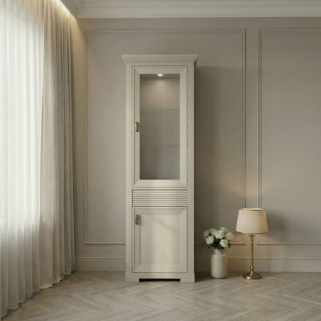Vitrina Cu 2 Usi Si 1 Sertar Verona Kashmir, 65.4 Cm-01