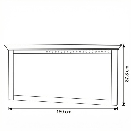 Rama Oglinda Saint Tropez New Negru, Vopsit, 180 cm-01