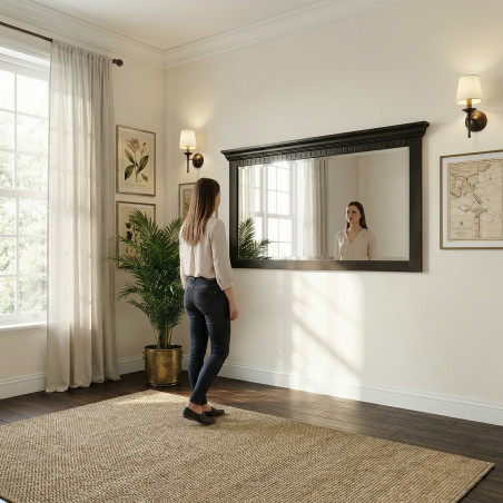 Rama Oglinda Saint Tropez New Negru, Vopsit, 180 cm-01