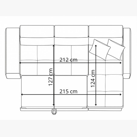 Coltar Extensibil Cu Insula Ventotene, 5 Locuri, Lada Depozitare, Gri inchis, 269 Cm-01