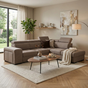 Coltar Extensibil Cu Otoman Ventotene, 5 Locuri, Lada Depozitare Crown 04, 265 Cm