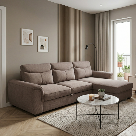 Coltar Extensibil Cu Insula Amalfi, Interschimbabil Stanga/Dreapta, Crown 04, 236 Cm