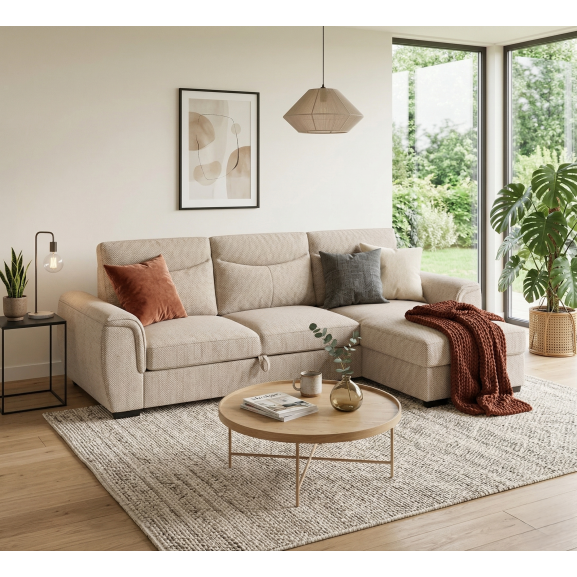 Coltar Extensibil Cu Insula Amalfi, Interschimbabil Stanga/Dreapta, Crown 02, 236 Cm