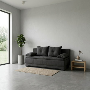 Canapea Extensibila Aurora, 3 Locuri, Lada Depozitare, Storm 99, 202 Cm