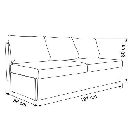 Canapea Extensibila Blue, Cu Lada Depozitare, 3 Locuri, Savana Off White, 191 Cm-01