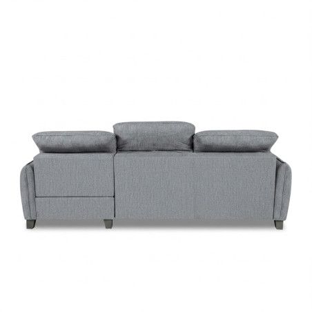 Coltar Extensibil Cu Insula Dreapta Tiago, 5 Locuri, Tetiere Reglabile, Gri, 243 Cm-01