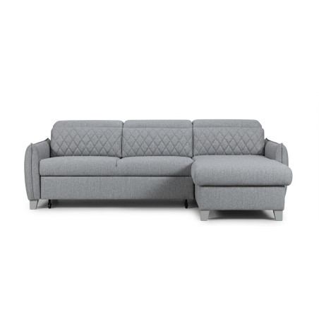 Coltar Extensibil Cu Insula Dreapta Tiago, 5 Locuri, Tetiere Reglabile, Gri, 243 Cm-01