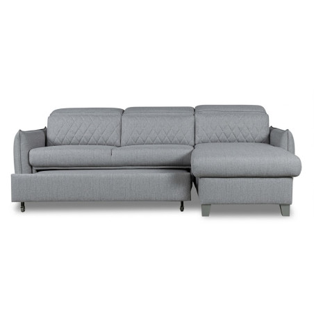 Coltar Extensibil Cu Insula Dreapta Tiago, 5 Locuri, Tetiere Reglabile, Gri, 243 Cm-01