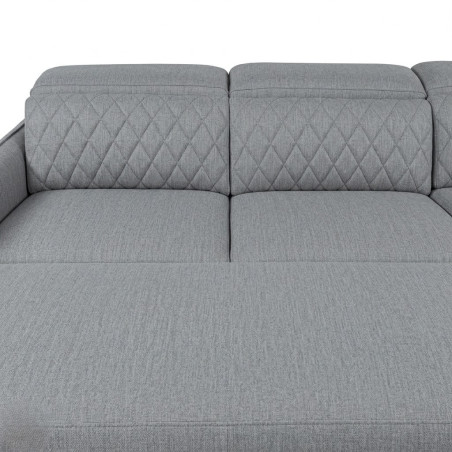 Coltar Extensibil Cu Insula Dreapta Tiago, 5 Locuri, Tetiere Reglabile, Gri, 243 Cm-01