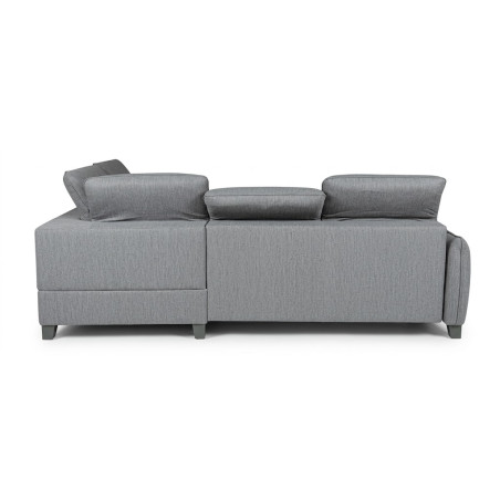 Coltar Extensibil Cu Otoman Dreapta Tiago, 5 Locuri, Tetiere Reglabile, Gri, 255 Cm-01