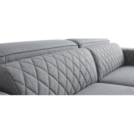 Coltar Extensibil Cu Otoman Dreapta Tiago, 5 Locuri, Tetiere Reglabile, Gri, 255 Cm-01