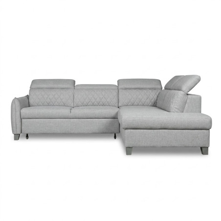 Coltar Extensibil Cu Otoman Dreapta Tiago, 5 Locuri, Tetiere Reglabile, Gri, 255 Cm-01