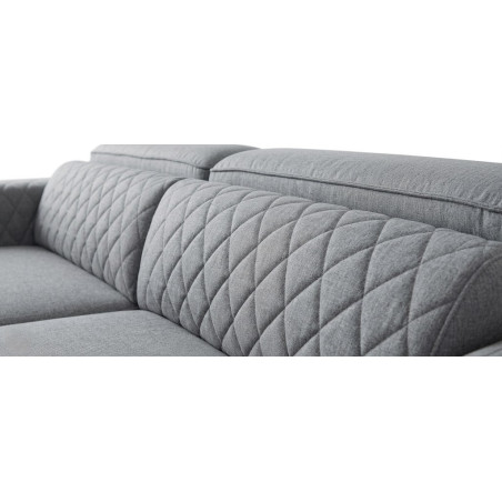 Coltar Extensibil Cu Otoman Stanga Tiago, 5 Locuri, Tetiere Reglabile, Gri, 255 Cm-01