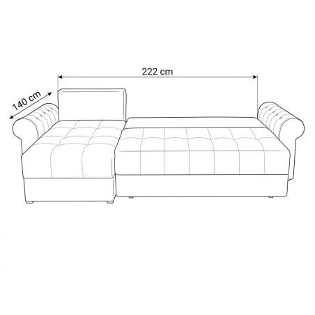 Coltar Extensibil Stanga Trendy, 5 Locuri, Lada Depozitare, Verde, 275 Cm-01