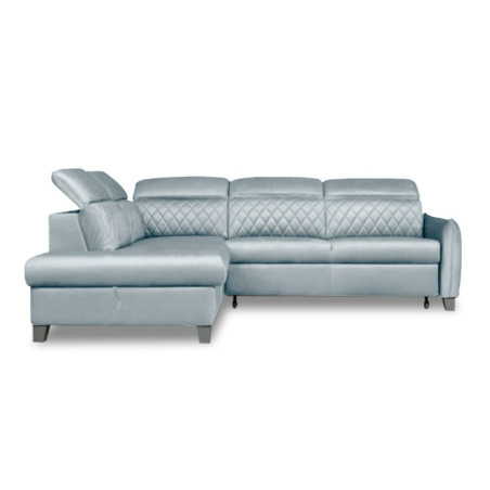 Coltar Extensibil Cu Otoman Stanga Cu Lada Tiago, 5 Locuri, Tetiere Reglabile, Gri, 255 Cm-01