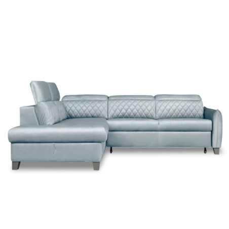 Coltar Extensibil Cu Otoman Stanga Cu Lada Tiago, 5 Locuri, Tetiere Reglabile, Gri, 255 Cm-01