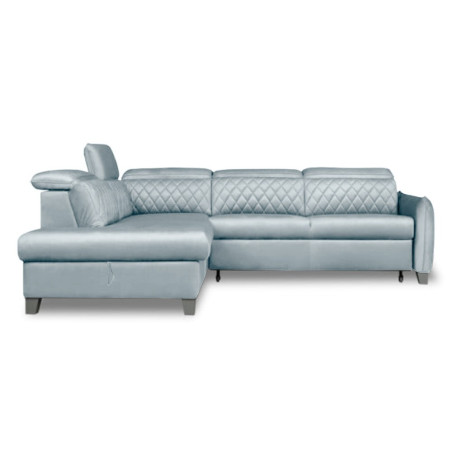 Coltar Extensibil Cu Otoman Stanga Cu Lada Tiago, 5 Locuri, Tetiere Reglabile, Gri, 255 Cm-01