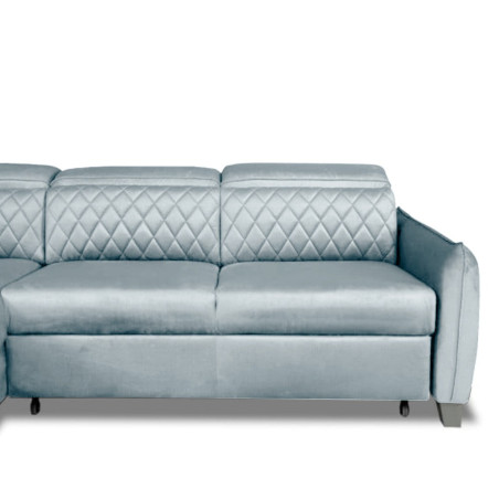 Coltar Extensibil Cu Otoman Stanga Cu Lada Tiago, 5 Locuri, Tetiere Reglabile, Gri, 255 Cm-01